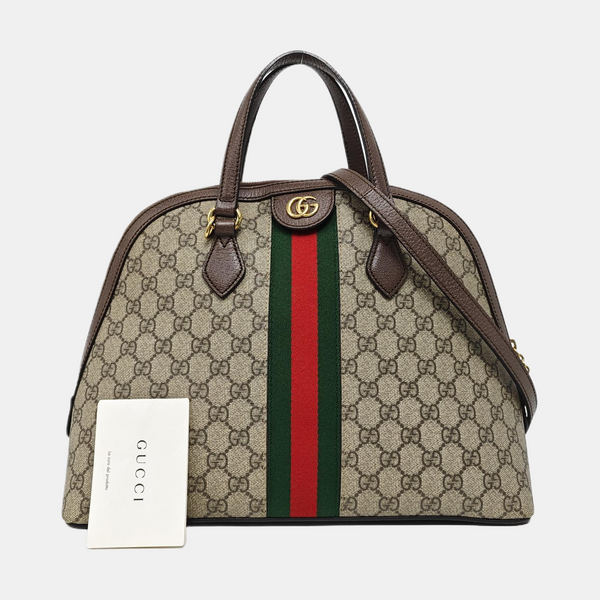 Authenticated pre-owned  Ophidia Small Monogram Coated Canvas Beige - Shoulder Bag at Looply
