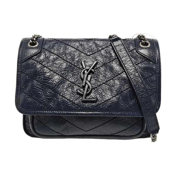 NIKI Small Chevron Calfskin Blue