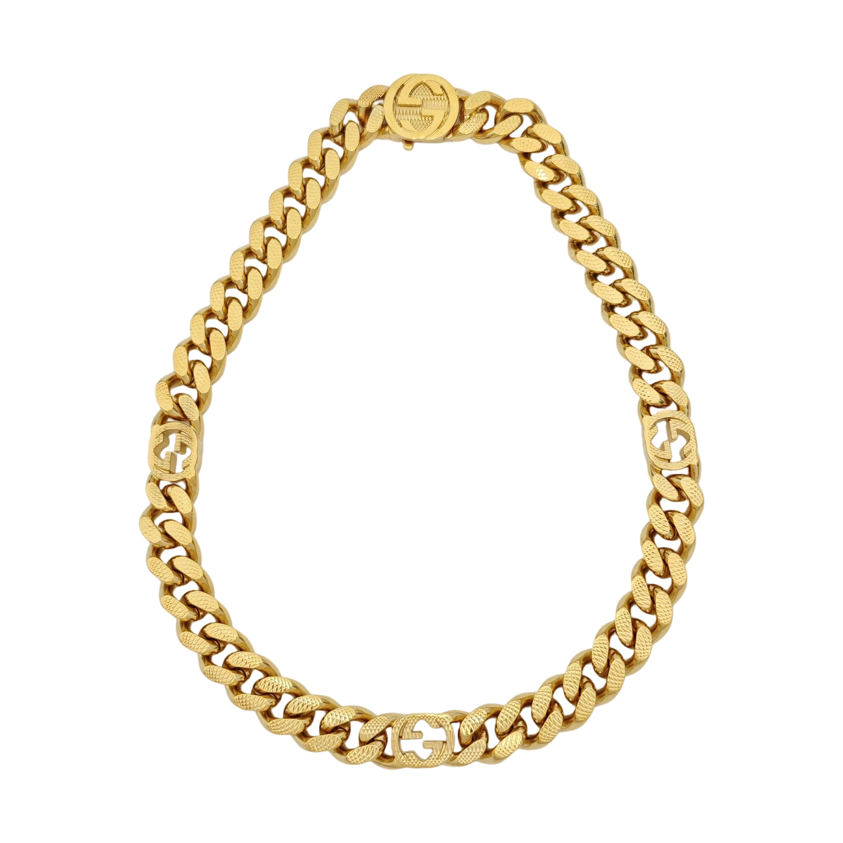 Authenticated pre-owned  Interlocking G Gold-Tone Metal Necklace - Necklace at Looply