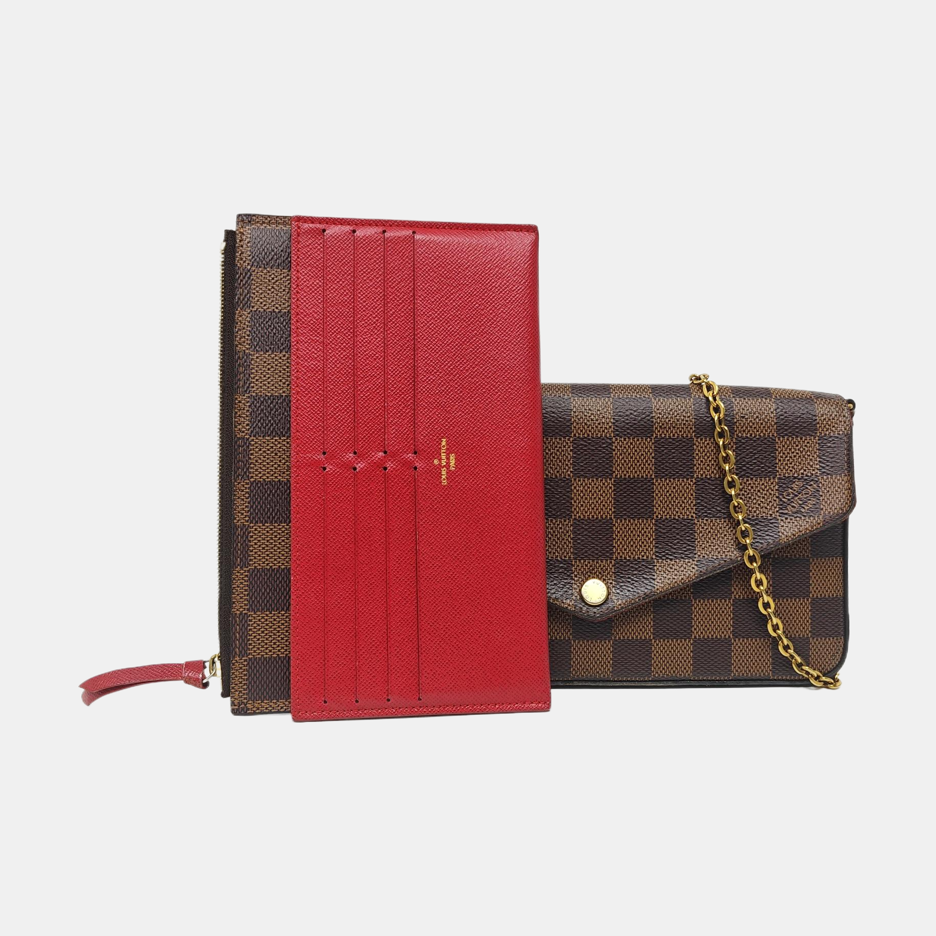 Authenticated pre-owned  Félicie Damier Ebene Coated Canvas Brown - Shoulder Bag at Looply