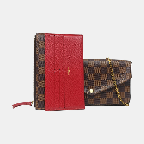 Authenticated pre-owned  Félicie Damier Ebene Coated Canvas Brown - Shoulder Bag at Looply