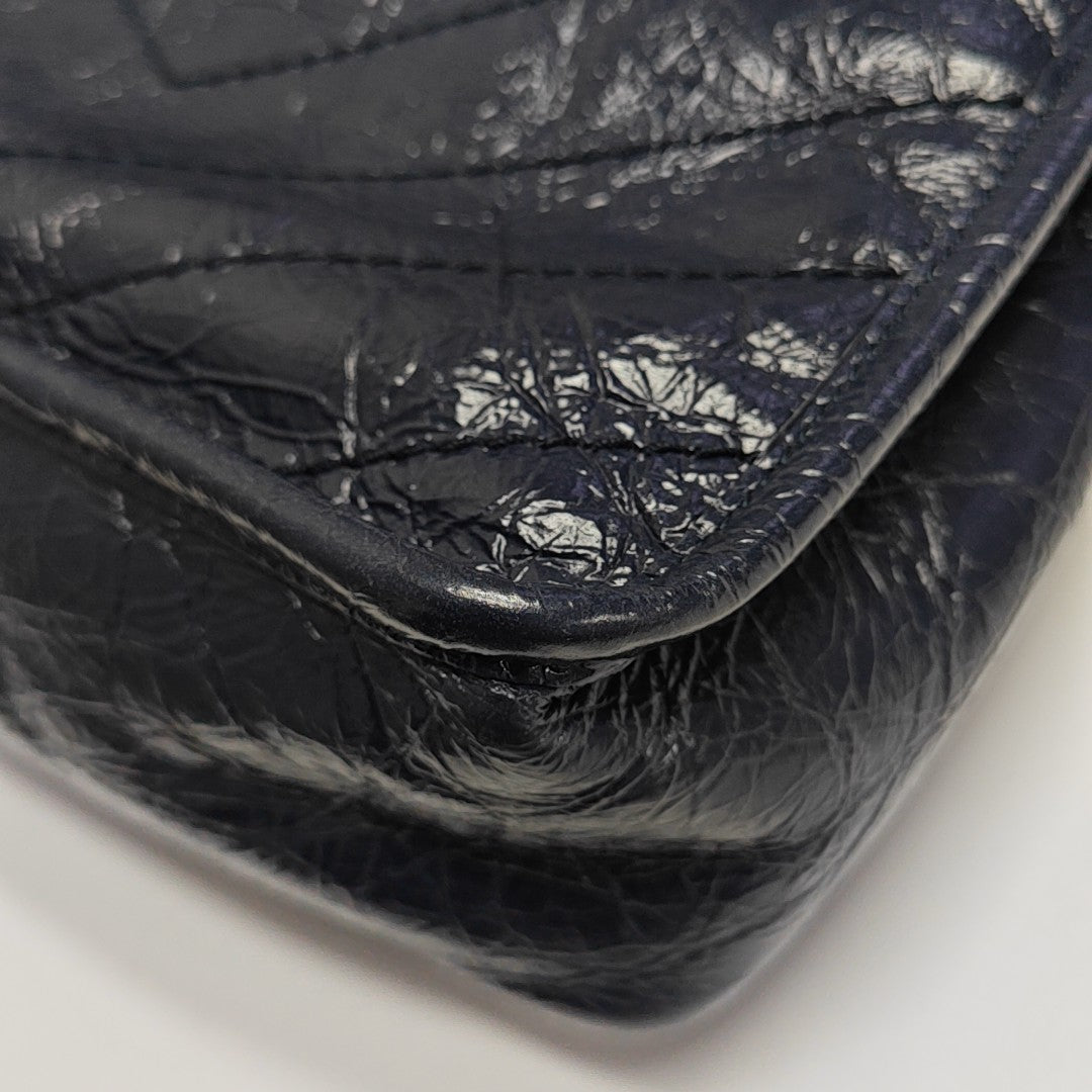 NIKI Small Chevron Calfskin Blue