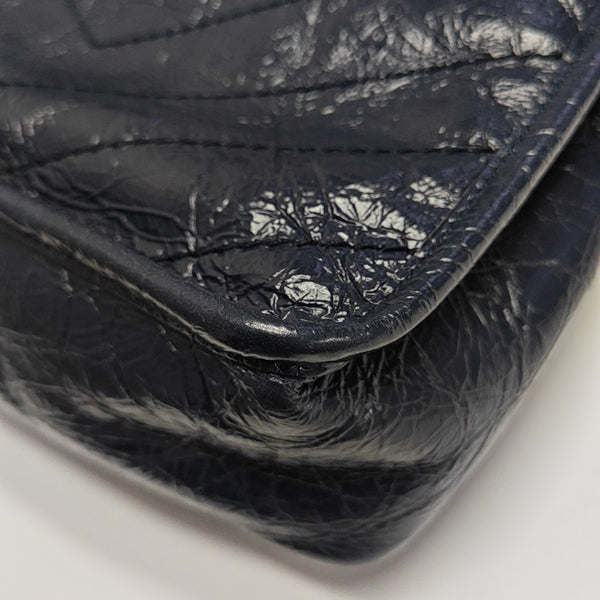 NIKI Small Chevron Calfskin Blue