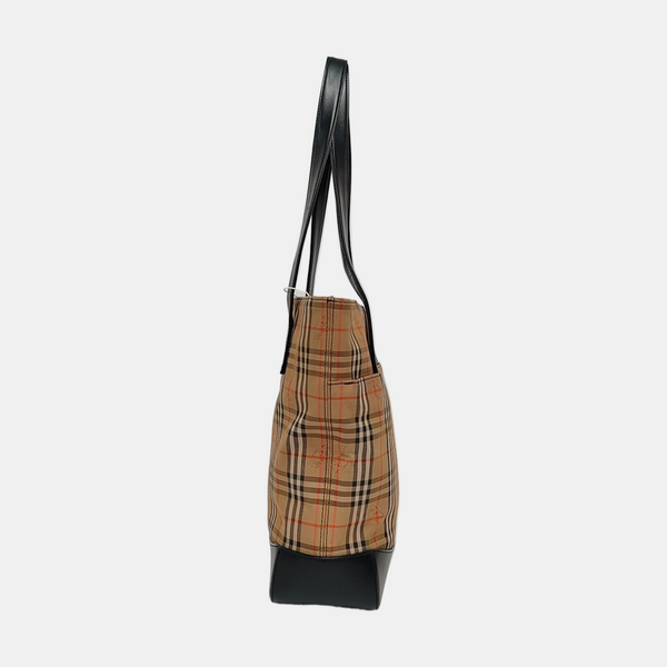 Authenticated pre-owned  Haymarket Fabric Brown - Shoulder Bag at Looply