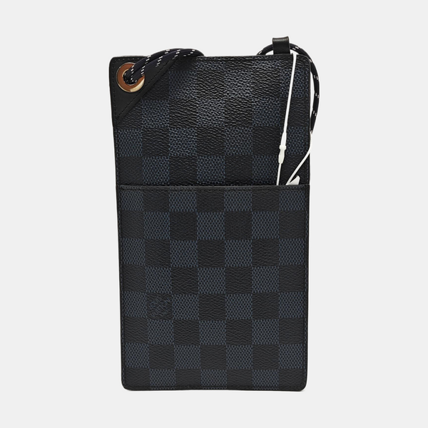 Damier Graphite Coated Canvas Shoulder Bag Gray