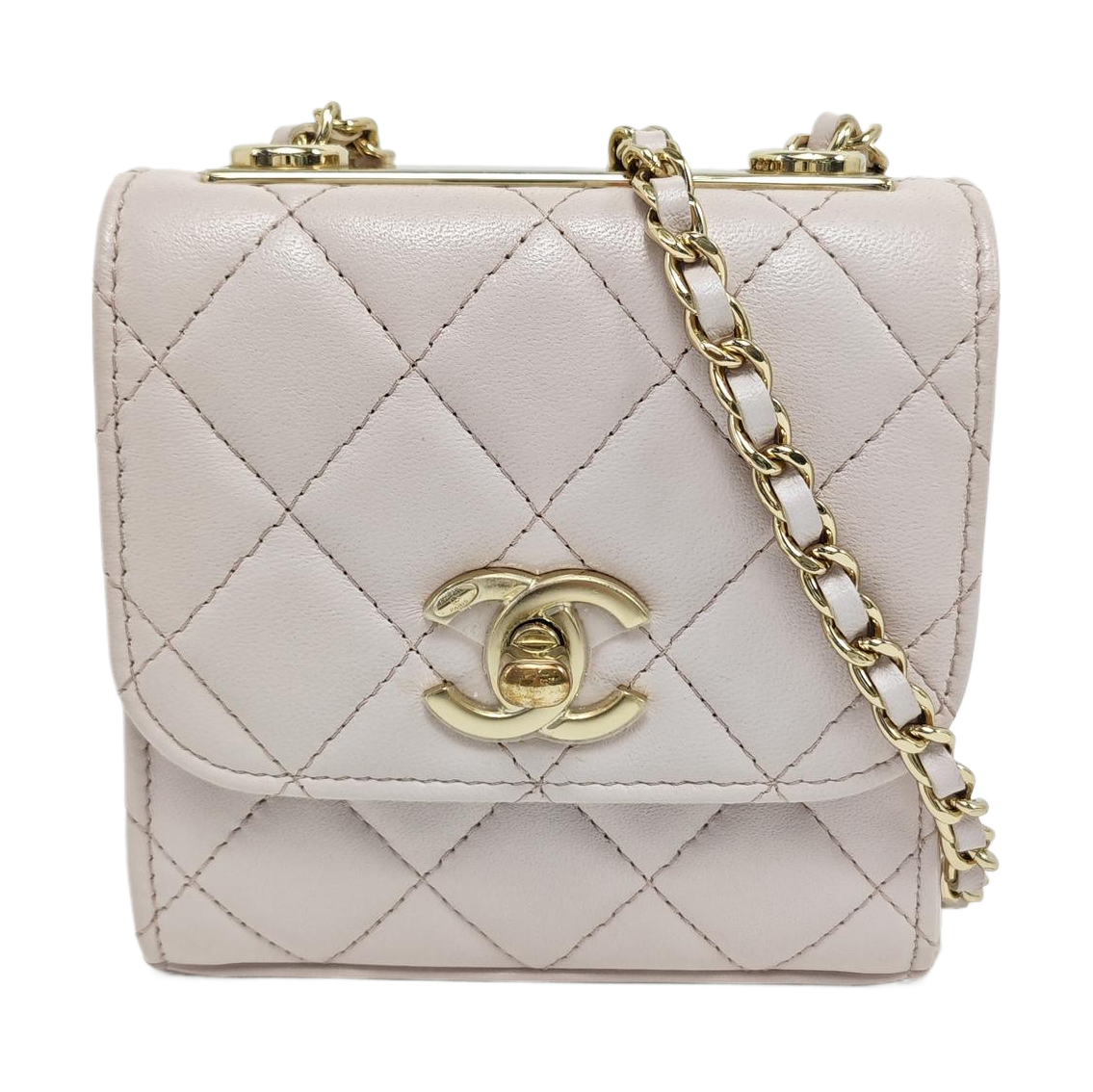 Authenticated pre-owned  Trendy CC Quilted Lambskin Purple - Shoulder Bag at Looply