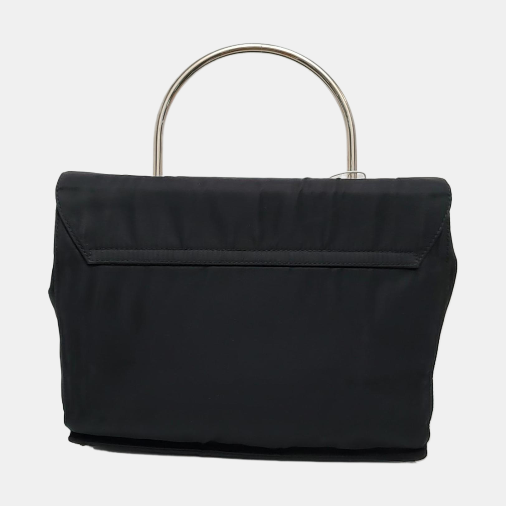 Nylon Top Handle Bag Black