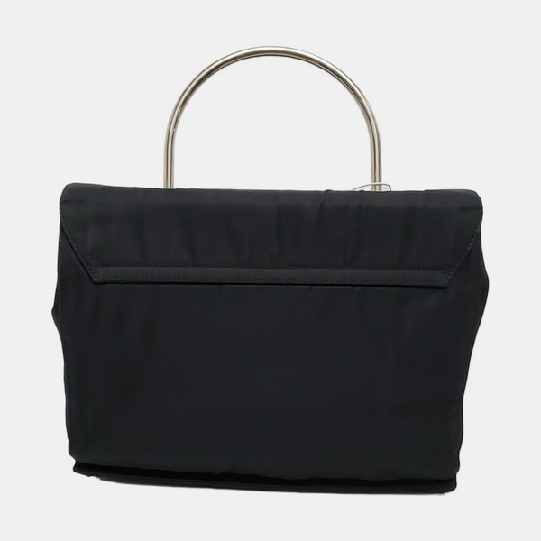 Nylon Top Handle Bag Black