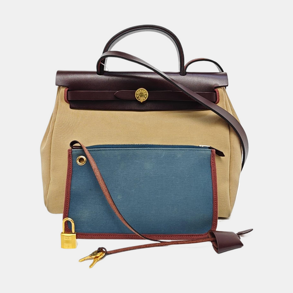 Authenticated pre-owned  Herbag 31 Canvas Beige - Shoulder Bag at Looply