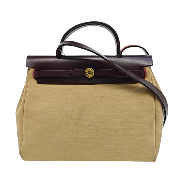 Authenticated pre-owned  Herbag 31 Canvas Beige - Shoulder Bag at Looply