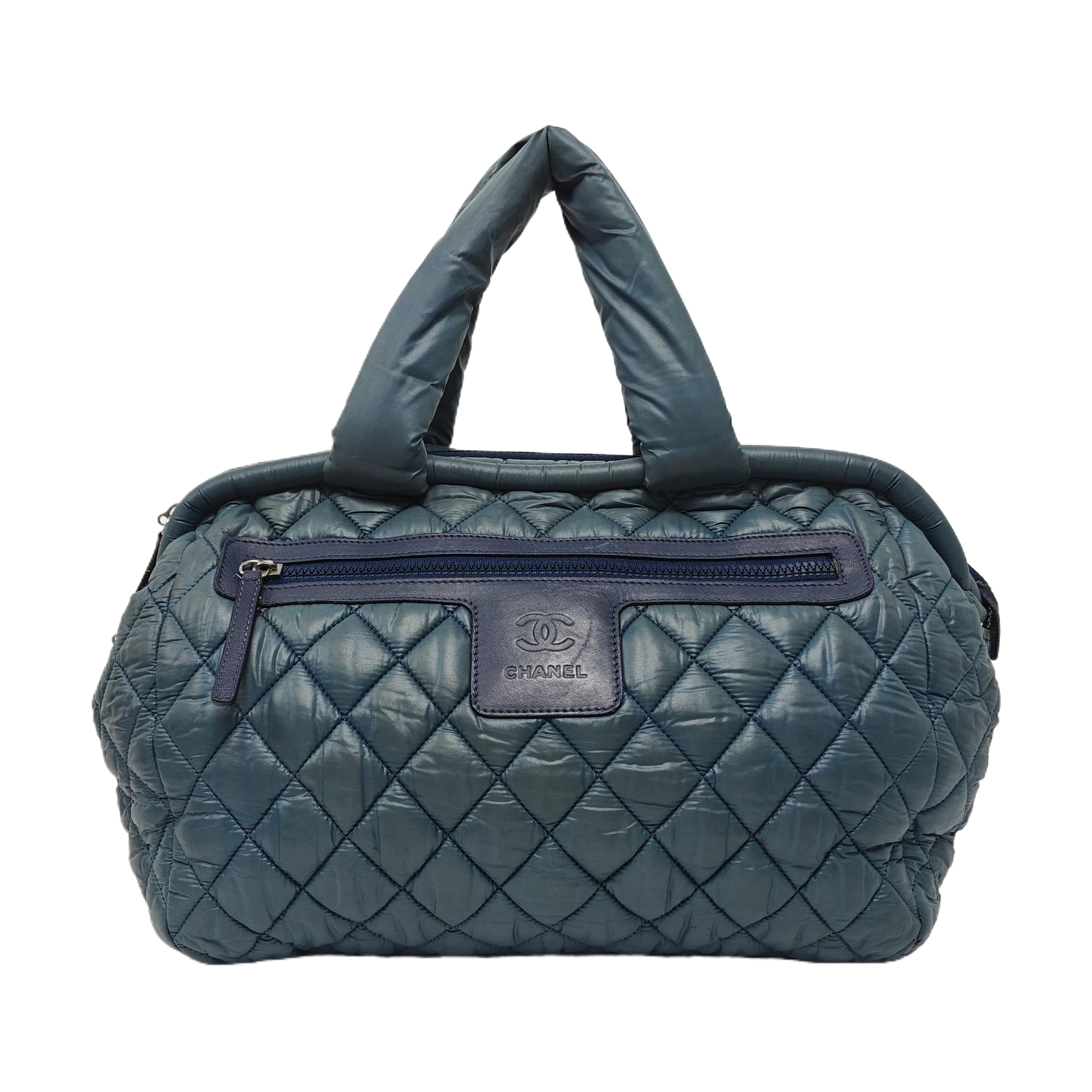 Authenticated pre-owned  Coco Cocoon Quilted Nylon Blue - Shoulder Bag at Looply