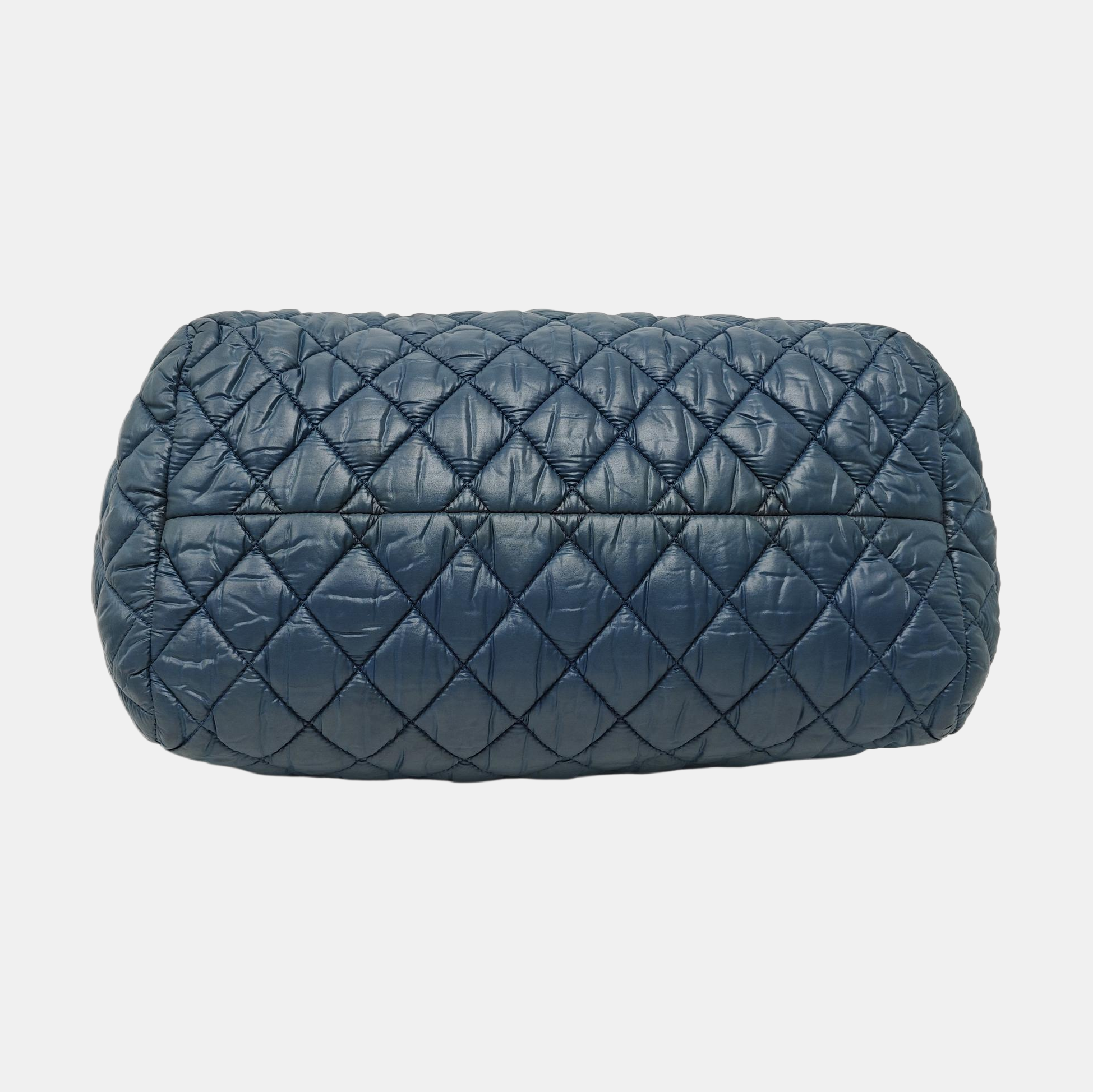 Authenticated pre-owned  Coco Cocoon Quilted Nylon Blue - Shoulder Bag at Looply
