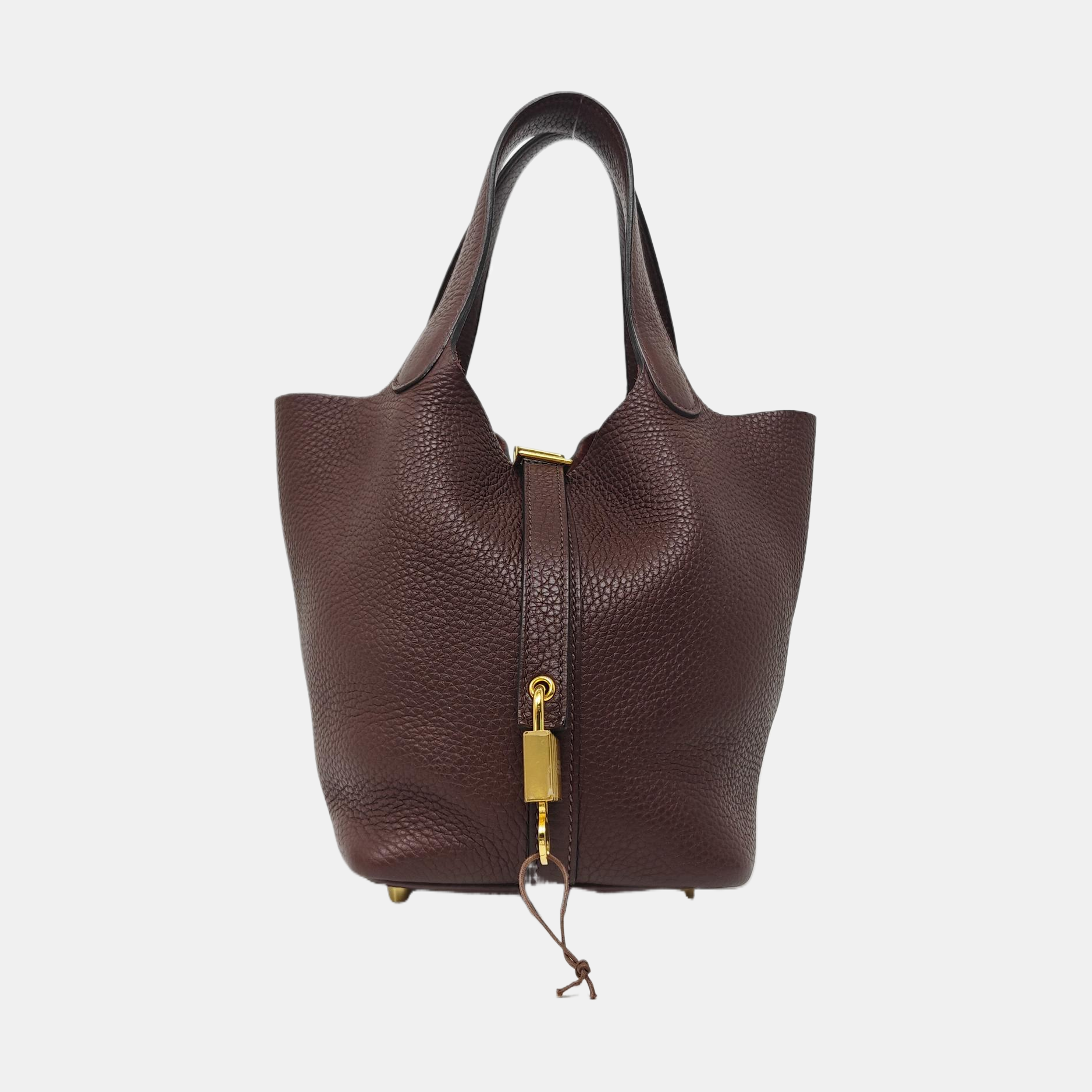 Authenticated pre-owned  Picotin Lock Clemence Red - Top Handle Bag at Looply