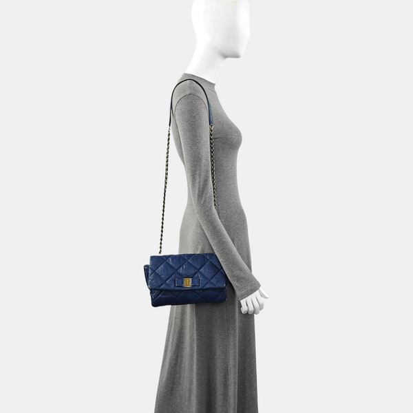 Ginny Quilted Calfskin Blue