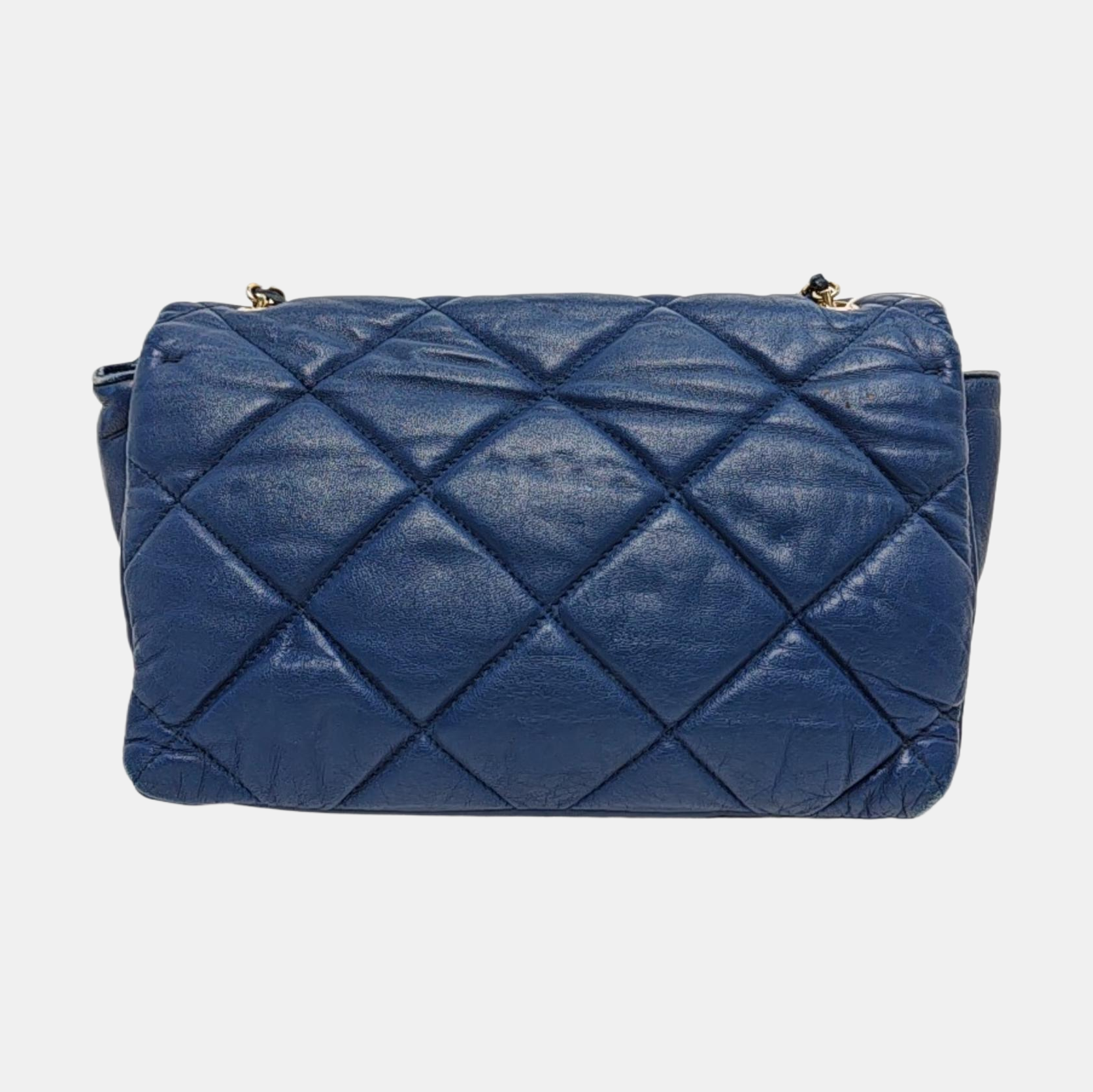 Ginny Quilted Calfskin Blue