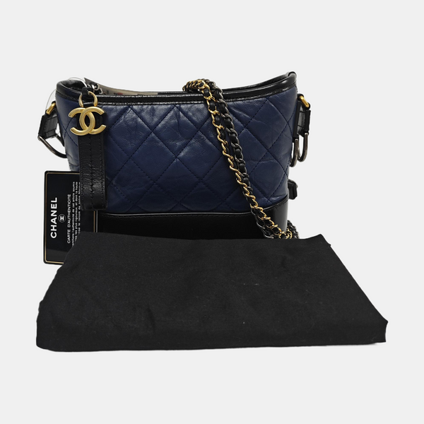 Authenticated pre-owned  Gabrielle Quilted Calfskin Blue - Crossbody Bag at Looply