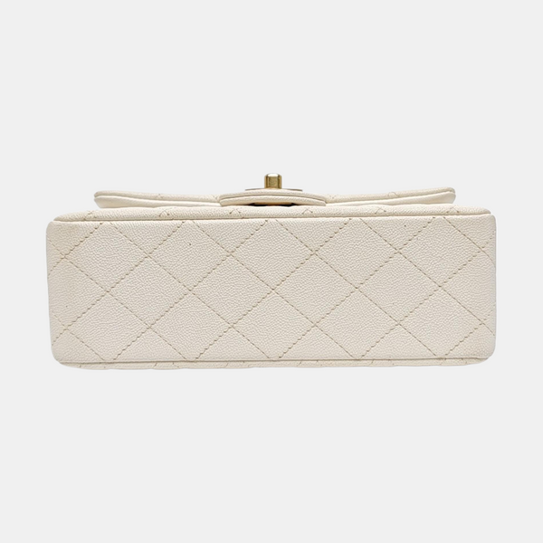 Quilted Grained Calfskin White