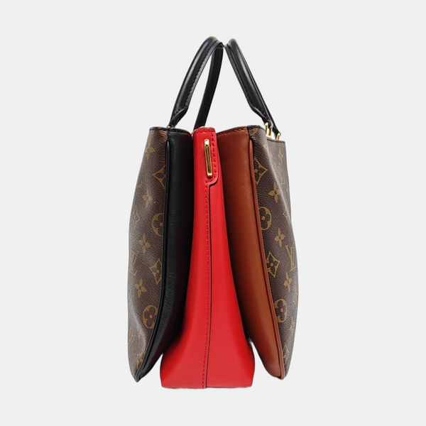 Monogram Coated Canvas Tote Bag Brown