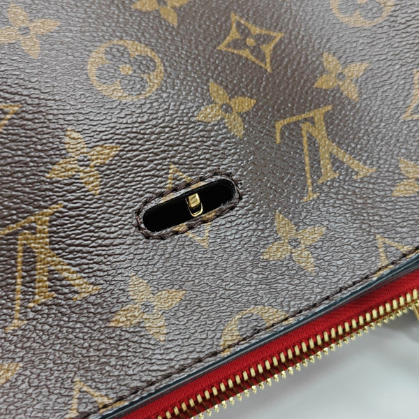 Monogram Coated Canvas Tote Bag Brown