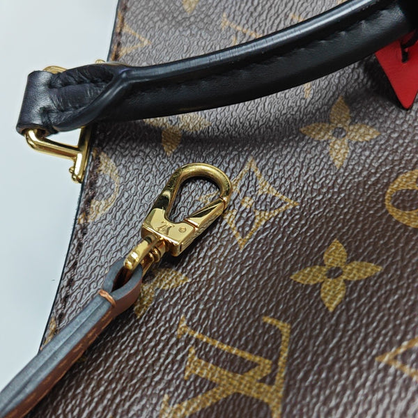 Monogram Coated Canvas Tote Bag Brown