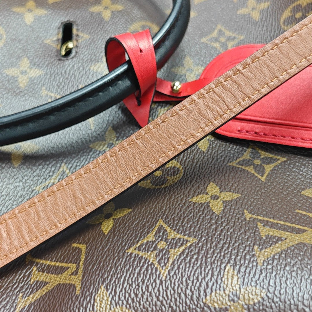 Monogram Coated Canvas Tote Bag Brown