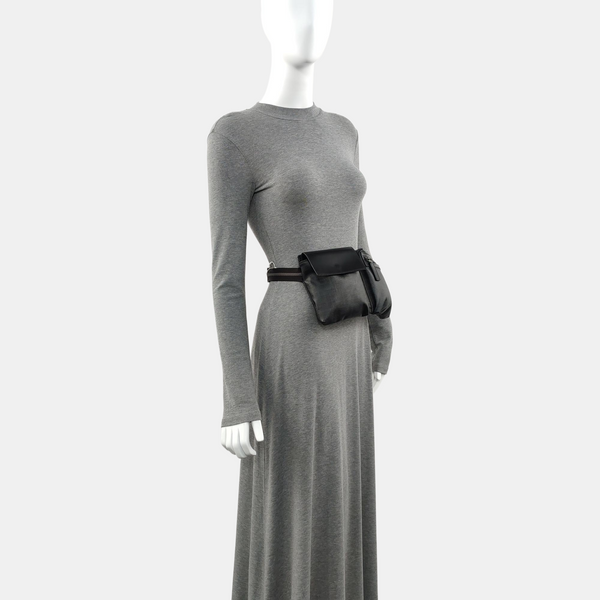 Coated Canvas Belt Bag Black
