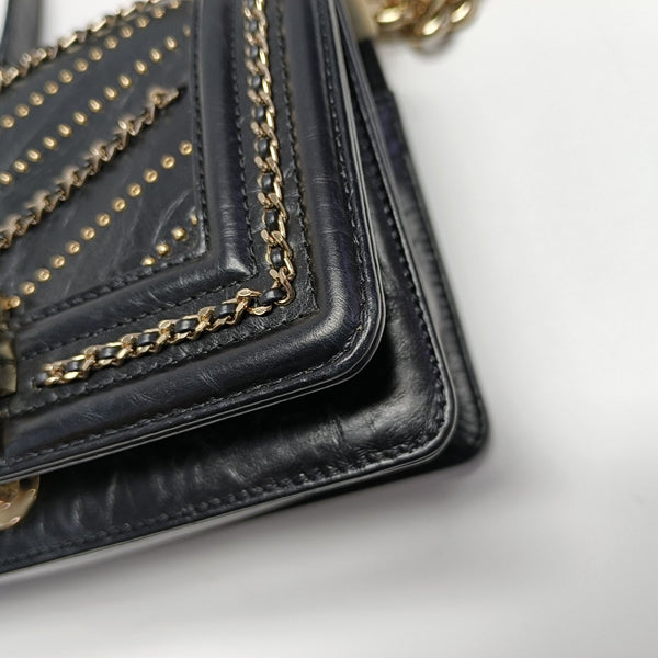 Authenticated pre-owned  Boy Chanel Small Calfskin Black - Shoulder Bag at Looply