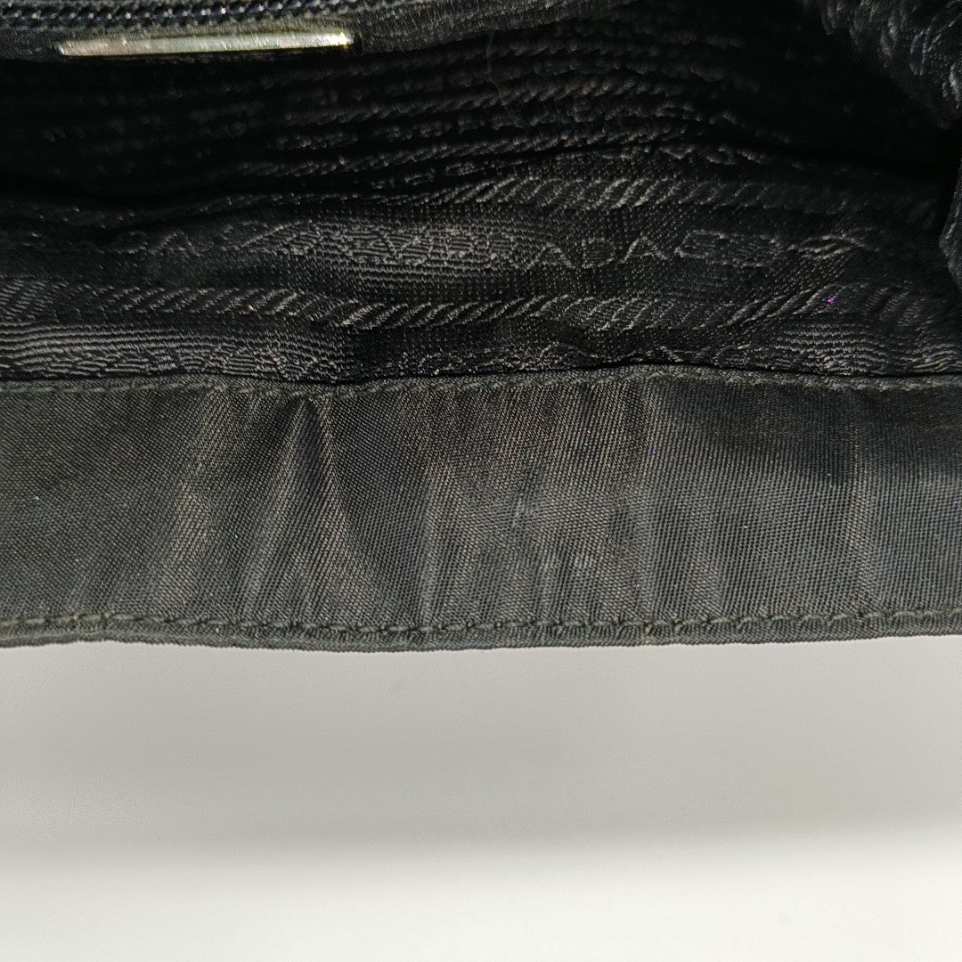 Nylon Top Handle Bag Black