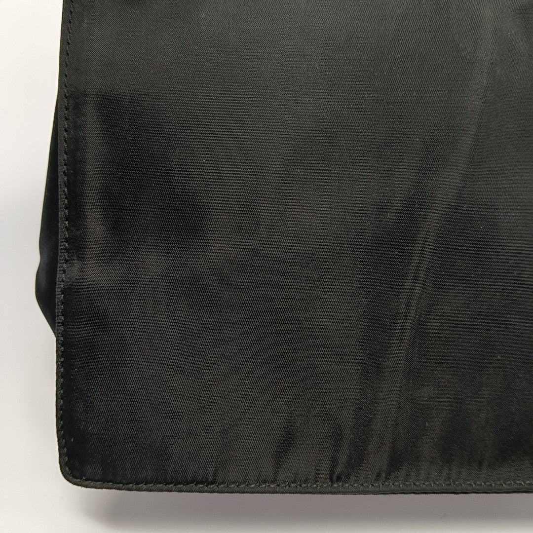 Nylon Top Handle Bag Black