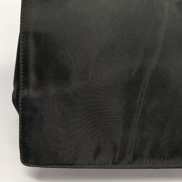 Nylon Top Handle Bag Black
