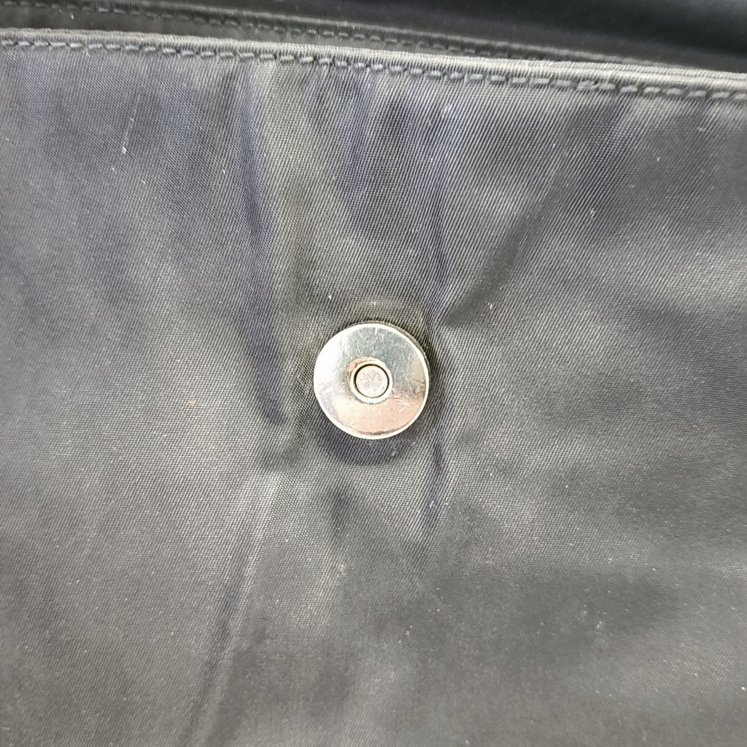 Nylon Top Handle Bag Black