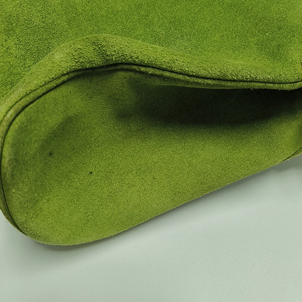 Suede Top Handle Bag Green