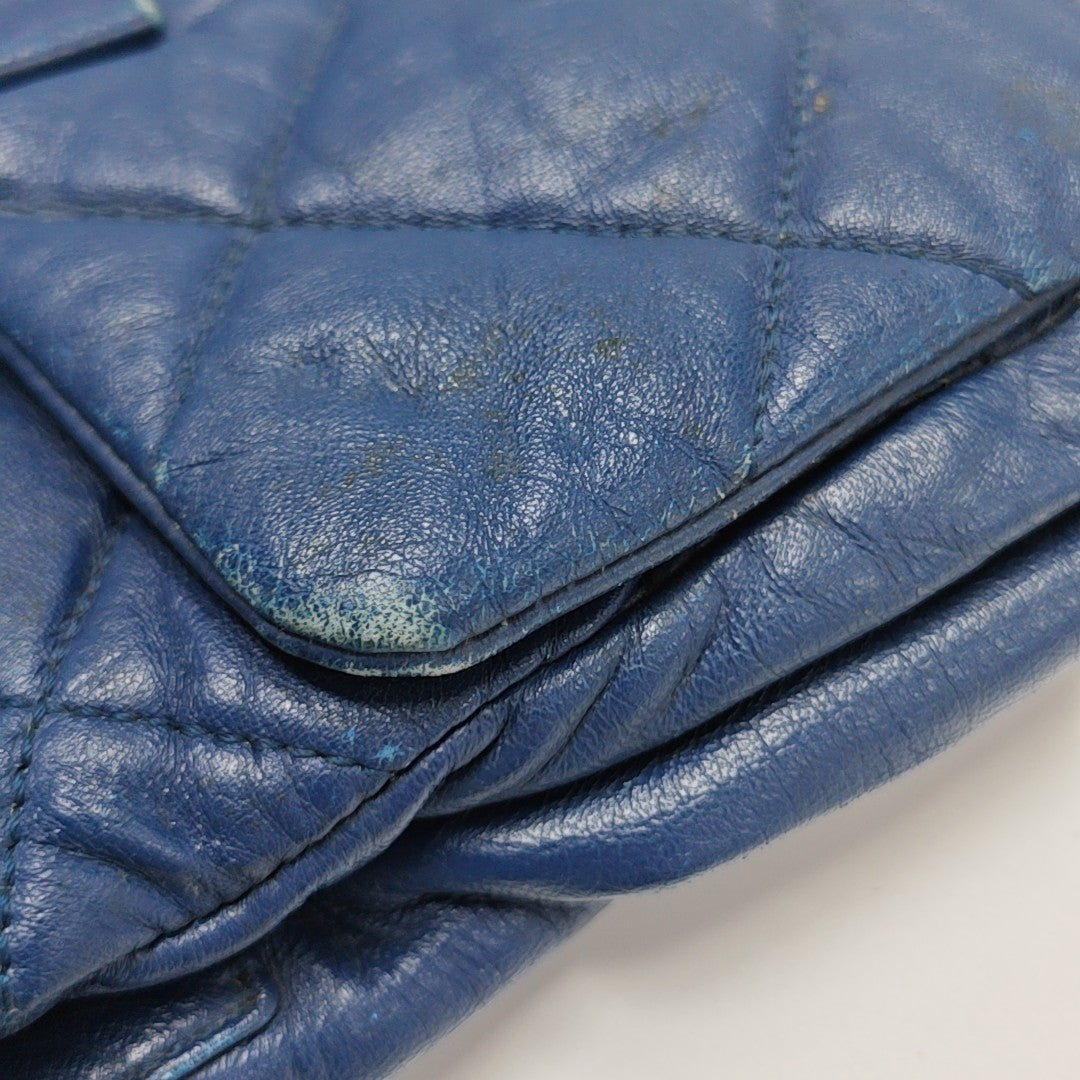 Ginny Quilted Calfskin Blue