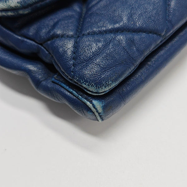 Ginny Quilted Calfskin Blue