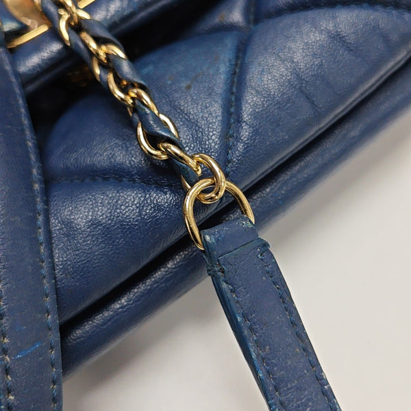 Ginny Quilted Calfskin Blue