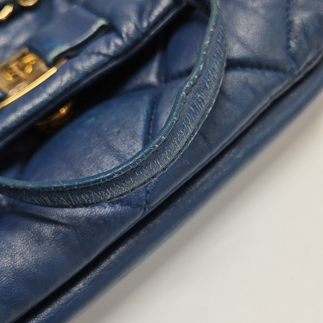 Ginny Quilted Calfskin Blue