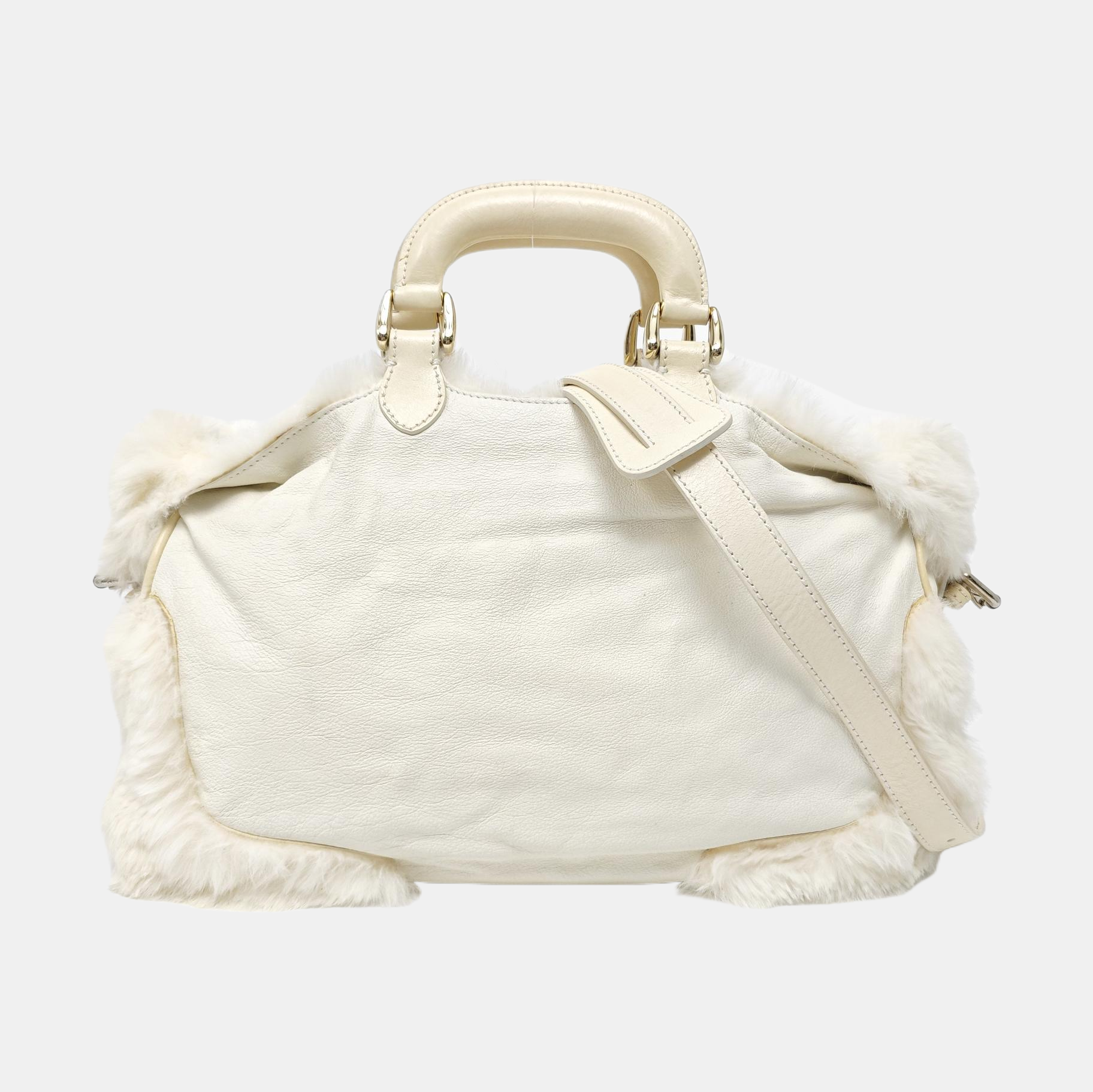 Calfskin Shoulder Bag White