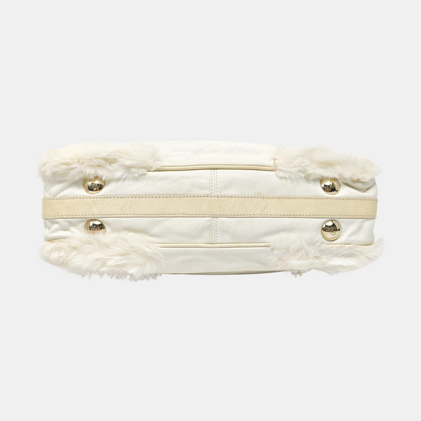 Calfskin Shoulder Bag White