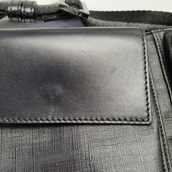 Coated Canvas Belt Bag Black