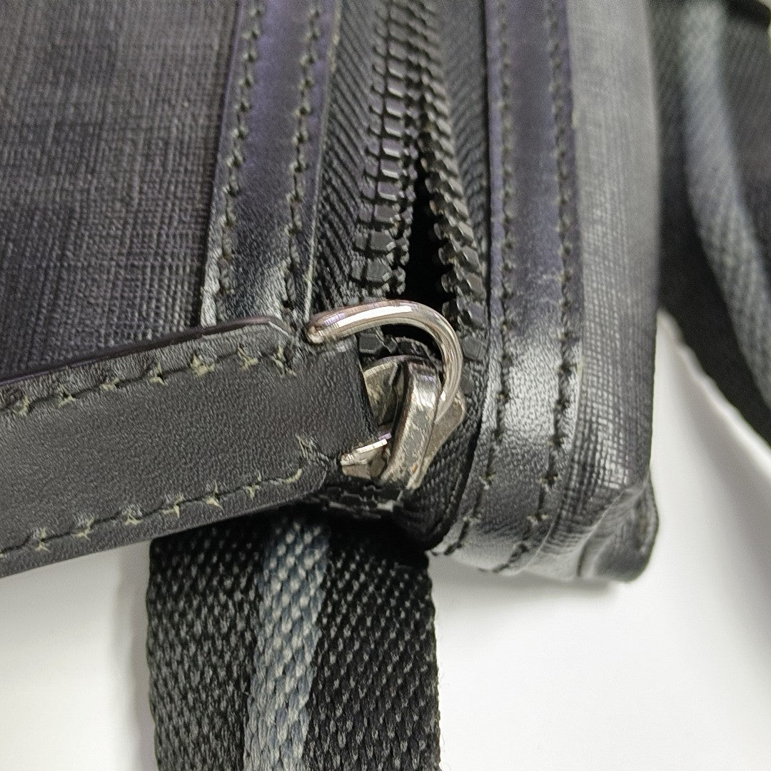 Coated Canvas Belt Bag Black