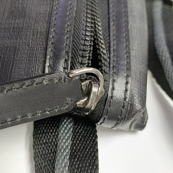 Coated Canvas Belt Bag Black