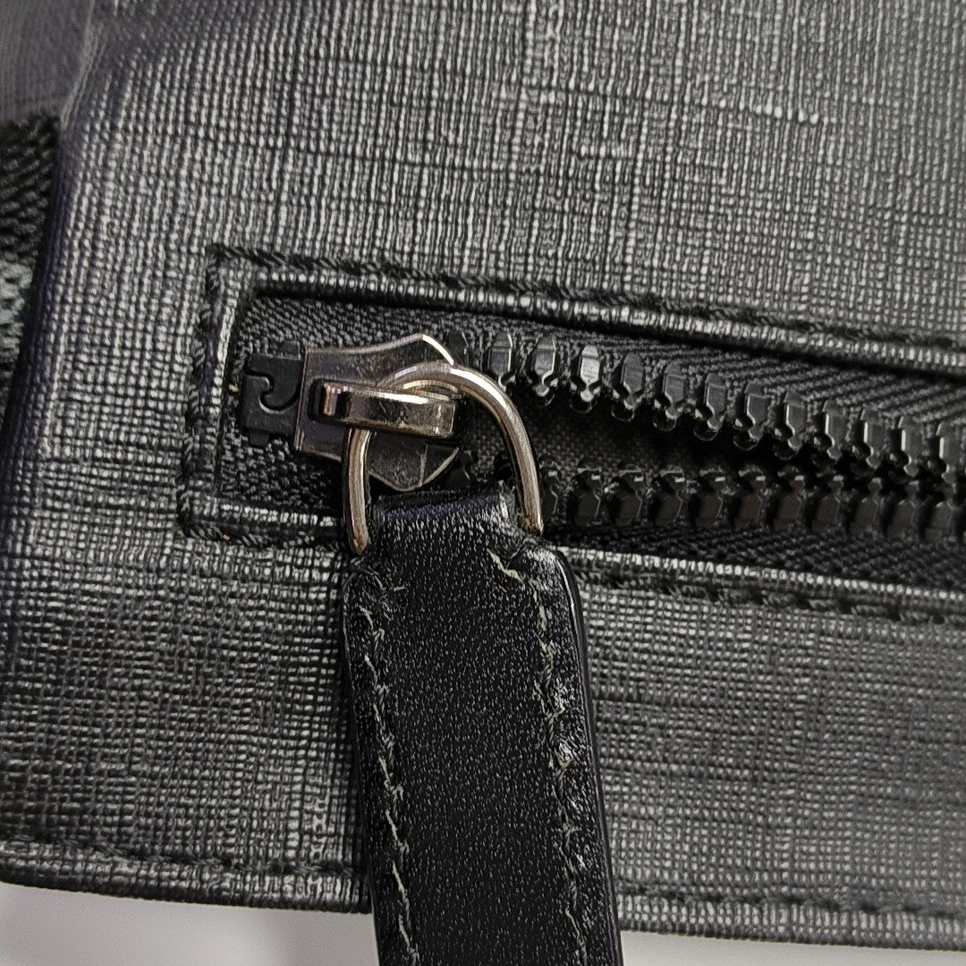 Coated Canvas Belt Bag Black