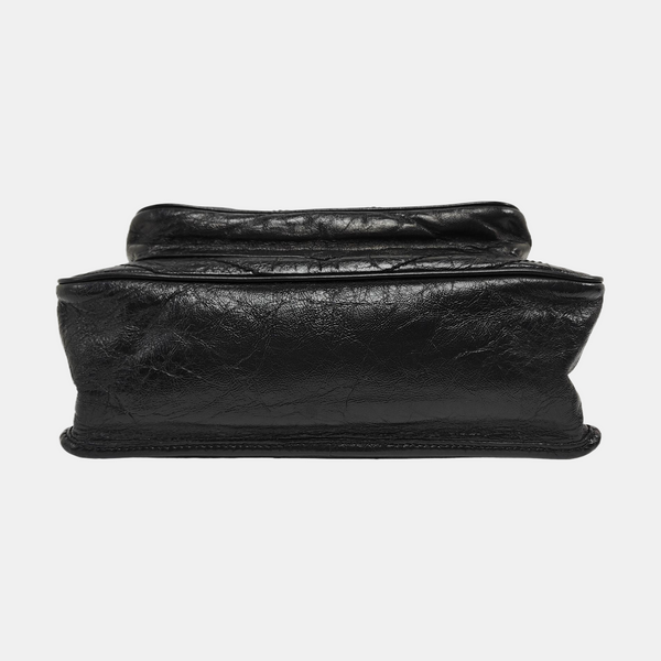 NIKI Medium Chevron Calfskin Black