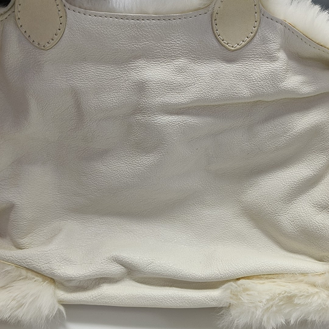 Calfskin Shoulder Bag White