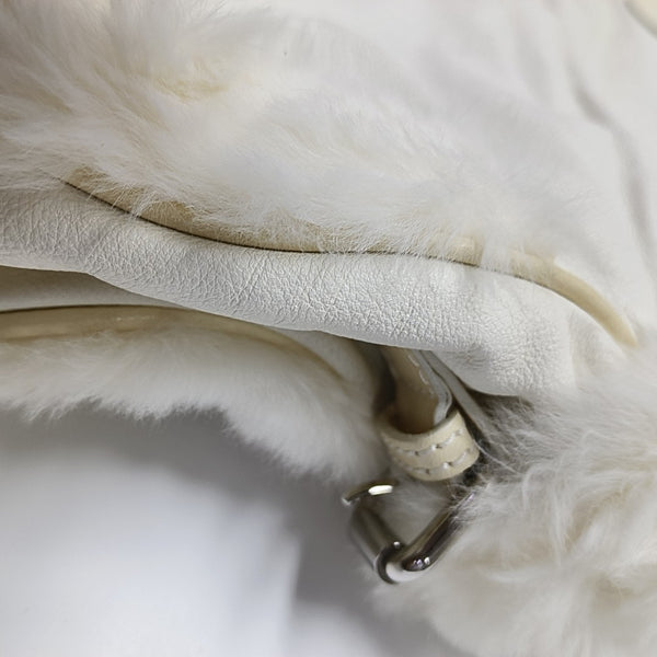 Calfskin Shoulder Bag White