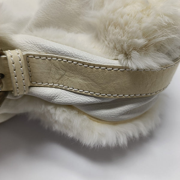 Calfskin Shoulder Bag White