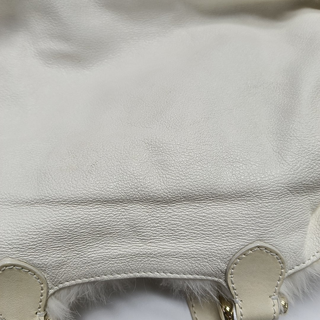 Calfskin Shoulder Bag White