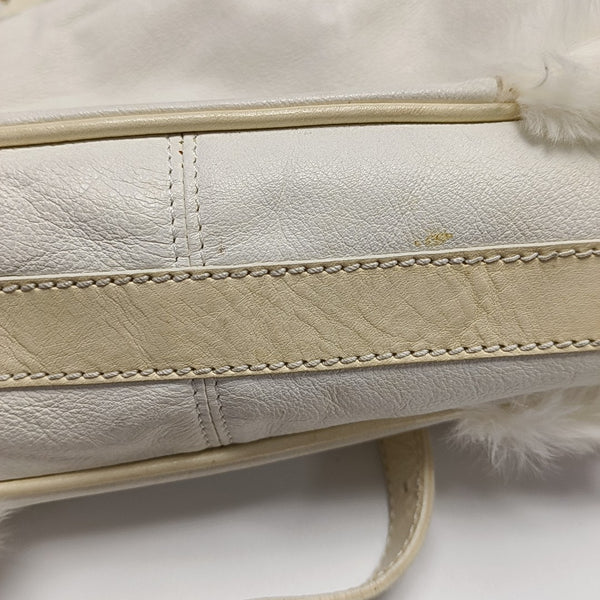 Calfskin Shoulder Bag White