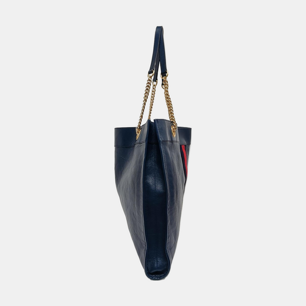 Authenticated pre-owned  Rajah Large Calfskin Blue - Shoulder Bag at Looply