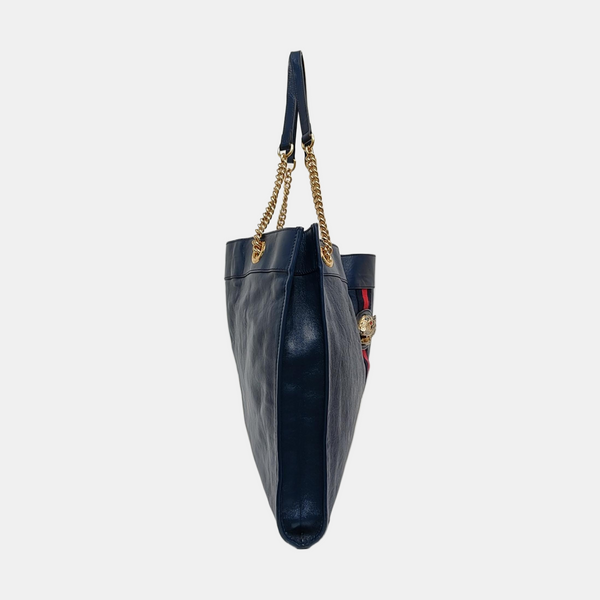 Authenticated pre-owned  Rajah Large Calfskin Blue - Shoulder Bag at Looply